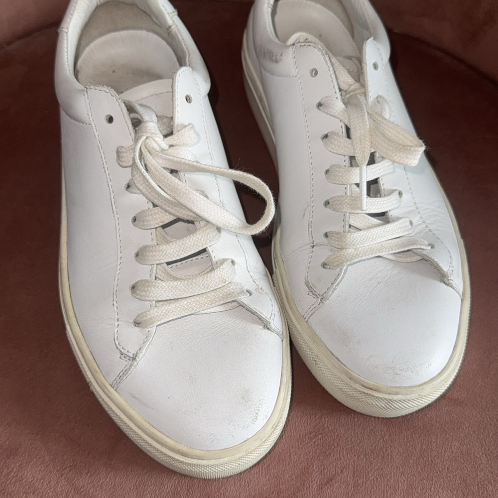Reiss Women’s  White Sneakers worn size 38 - Picture 2 of 8